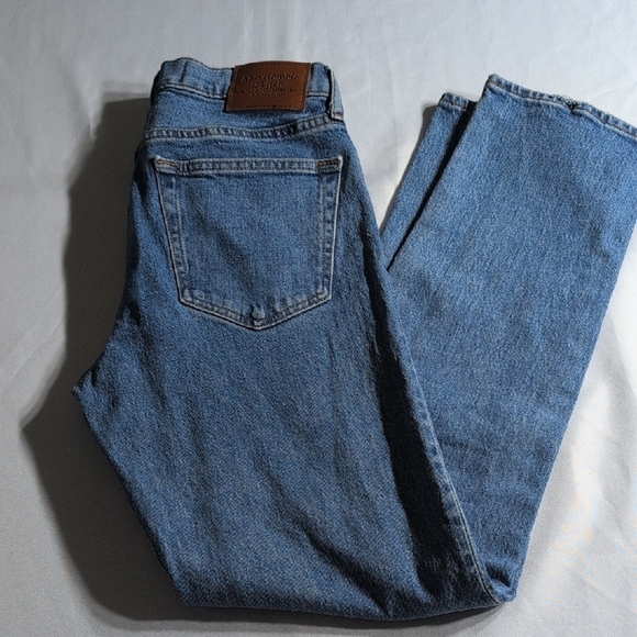 Abercrombie & Fitch Blue Straight Leg Jeans - Picture 10 of 11